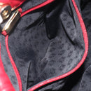LOEWE Shoulder Bag Leather Red Gold Auth bs36743A-20