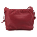 LOEWE Shoulder Bag Leather Red Gold Auth bs36743A-2