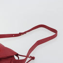 LOEWE Shoulder Bag Leather Red Gold Auth bs36743A-8