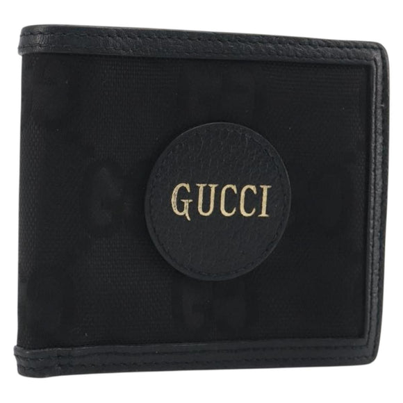 GUCCI GG Canvas Of The Grid Wallet Black 625574 Auth bs36744