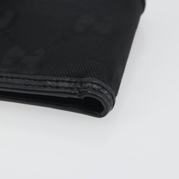 GUCCI GG Canvas Of The Grid Wallet Black 625574 Auth bs36744