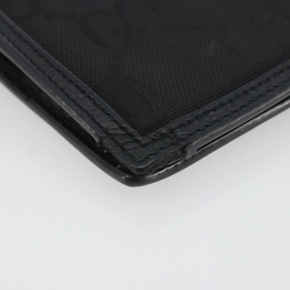 GUCCI GG Canvas Of The Grid Wallet Black 625574 Auth bs36744