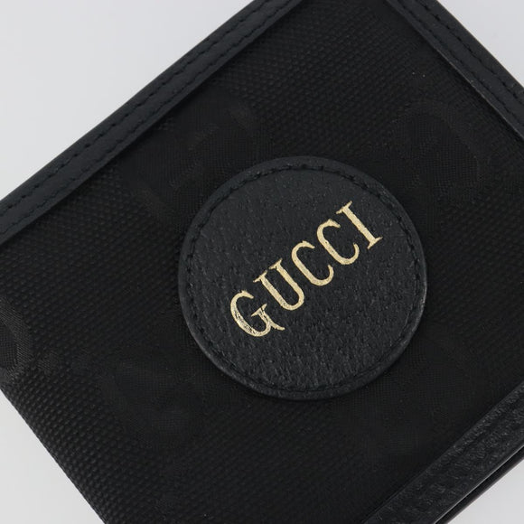 GUCCI GG Canvas Of The Grid Wallet Black 625574 Auth bs36744