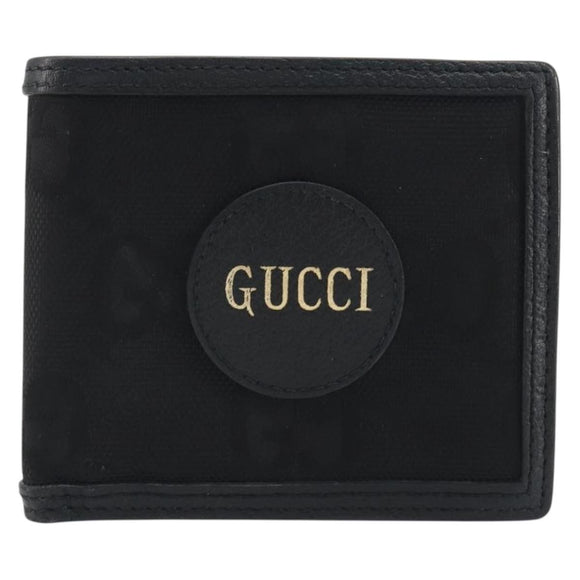 GUCCI GG Canvas Of The Grid Wallet Black 625574 Auth bs36744