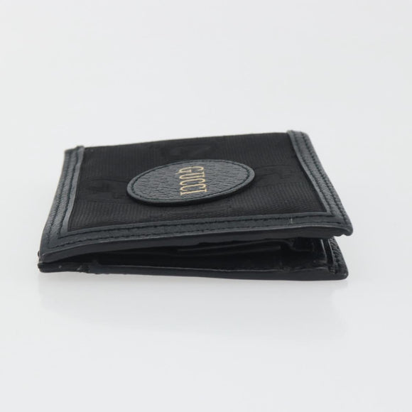 GUCCI GG Canvas Of The Grid Wallet Black 625574 Auth bs36744