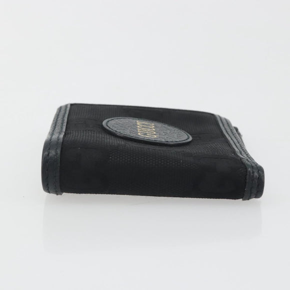 GUCCI GG Canvas Of The Grid Wallet Black 625574 Auth bs36744