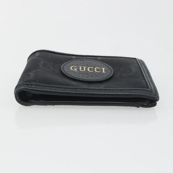 GUCCI GG Canvas Of The Grid Wallet Black 625574 Auth bs36744