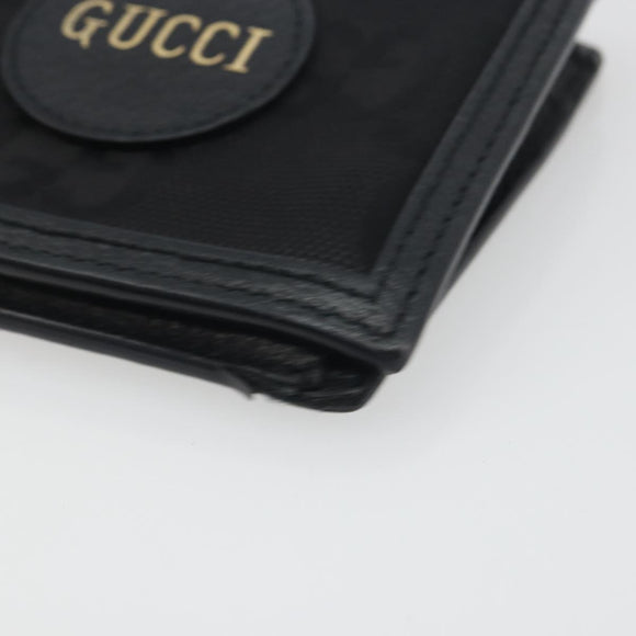 GUCCI GG Canvas Of The Grid Wallet Black 625574 Auth bs36744