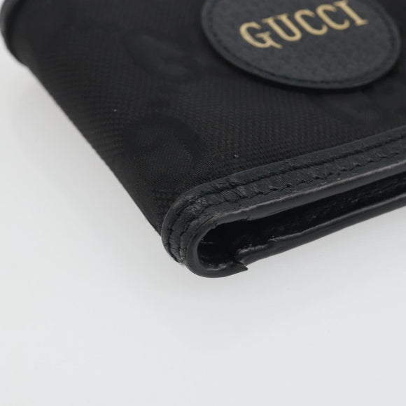 GUCCI GG Canvas Of The Grid Wallet Black 625574 Auth bs36744