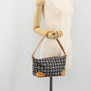 CELINE C Macadam Canvas Shoulder Bag Blue Gold Auth bs36746-21