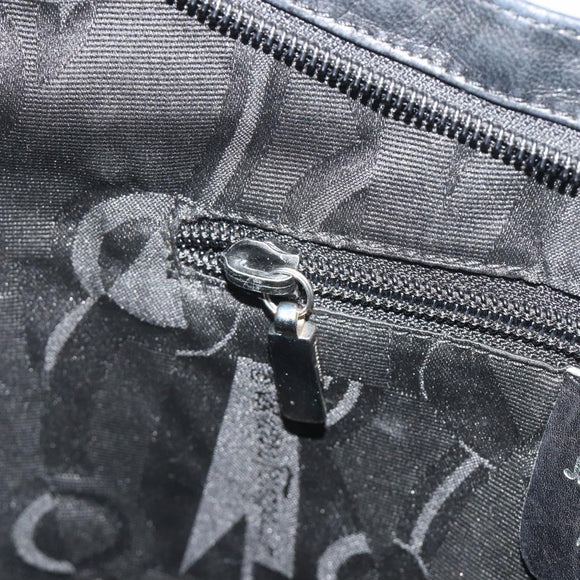 Salvatore Ferragamo Shoulder Bag Leather Black Silver Auth bs36748