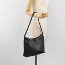 Salvatore Ferragamo Shoulder Bag Leather Black Silver Auth bs36748-21