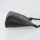 Salvatore Ferragamo Shoulder Bag Leather Black Silver Auth bs36748-4