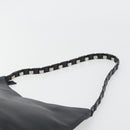 Salvatore Ferragamo Shoulder Bag Leather Black Silver Auth bs36748-8