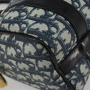 Christian Dior Trotter Canvas Hand Bag PVC Navy Gold Auth bs36749-11