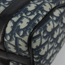 Christian Dior Trotter Canvas Hand Bag PVC Navy Gold Auth bs36749-12
