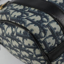 Christian Dior Trotter Canvas Hand Bag PVC Navy Gold Auth bs36749-13