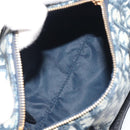 Christian Dior Trotter Canvas Hand Bag PVC Navy Gold Auth bs36749-18