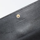 Salvatore Ferragamo Gancini Long Wallet Leather Black Gold Auth bs36751-9