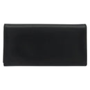 Salvatore Ferragamo Gancini Long Wallet Leather Black Gold Auth bs36751-2