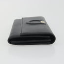 Salvatore Ferragamo Gancini Long Wallet Leather Black Gold Auth bs36751-3