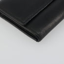 Salvatore Ferragamo Gancini Long Wallet Leather Black Gold Auth bs36751-14