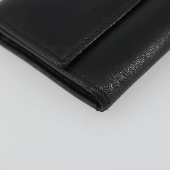 Salvatore Ferragamo Gancini Long Wallet Leather Black Gold Auth bs36751