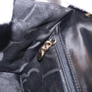 Salvatore Ferragamo Gancini Shoulder Bag Leather Black Gold Auth bs36752-20