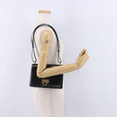 Salvatore Ferragamo Gancini Shoulder Bag Leather Black Gold Auth bs36752-22
