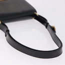 Salvatore Ferragamo Gancini Shoulder Bag Leather Black Gold Auth bs36752-7