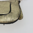 Christian Dior Hardcore Chain Shoulder Bag Silk Silver Gold Auth bs36753A-13