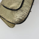 Christian Dior Hardcore Chain Shoulder Bag Silk Silver Gold Auth bs36753A-14