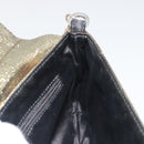 Christian Dior Hardcore Chain Shoulder Bag Silk Silver Gold Auth bs36753A-20