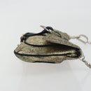 Christian Dior Hardcore Chain Shoulder Bag Silk Silver Gold Auth bs36753A-4