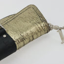 Christian Dior Hardcore Chain Shoulder Bag Silk Silver Gold Auth bs36753A-7