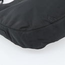 PRADA Chain Shoulder Bag Nylon Black Silver Auth bs36754A-11