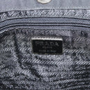 PRADA Chain Shoulder Bag Nylon Black Silver Auth bs36754A-14