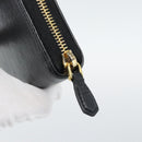 PRADA Long Wallet Safiano Leather Black Gold Auth bs36755-12