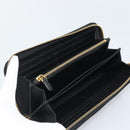 PRADA Long Wallet Safiano Leather Black Gold Auth bs36755-14