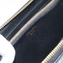 PRADA Long Wallet Safiano Leather Black Gold Auth bs36755-20