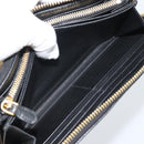 PRADA Long Wallet Safiano Leather Black Gold Auth bs36755-22