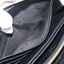 PRADA Long Wallet Safiano Leather Black Gold Auth bs36755-23