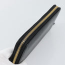 PRADA Long Wallet Safiano Leather Black Gold Auth bs36755-6