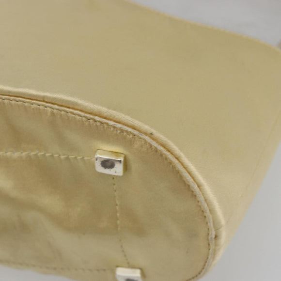 PRADA Hand Bag Vinyl Gold Auth bs36756