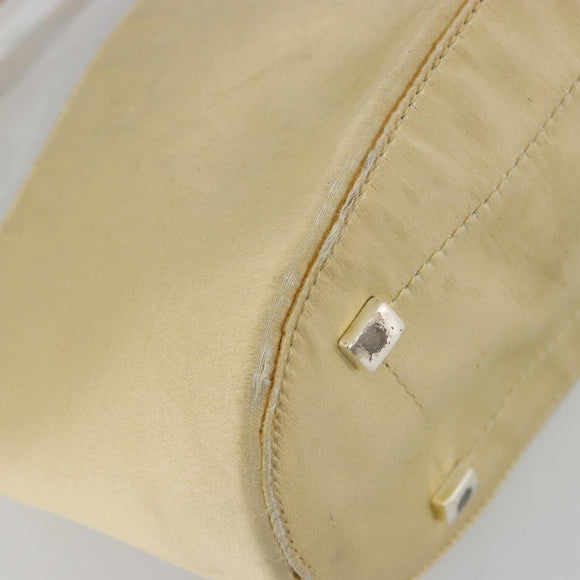 PRADA Hand Bag Vinyl Gold Auth bs36756