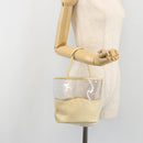 PRADA Hand Bag Vinyl Gold Auth bs36756-23