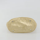 PRADA Hand Bag Vinyl Gold Auth bs36756-5