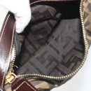 FENDI Zucca Canvas Pouch Black Brown Auth bs36757-10