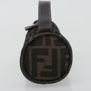 FENDI Zucca Canvas Pouch Black Brown Auth bs36757-3