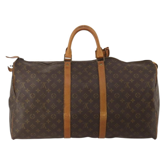 LOUIS VUITTON Monogram Keepall 55 Boston Bag M41424 LV Auth bs36758